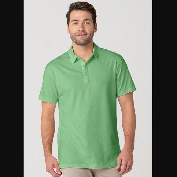 Swet Tailor NEW NWT Mens Large Pistachio Green All In Polo Shirt Golf Athletic - Picture 1 of 8